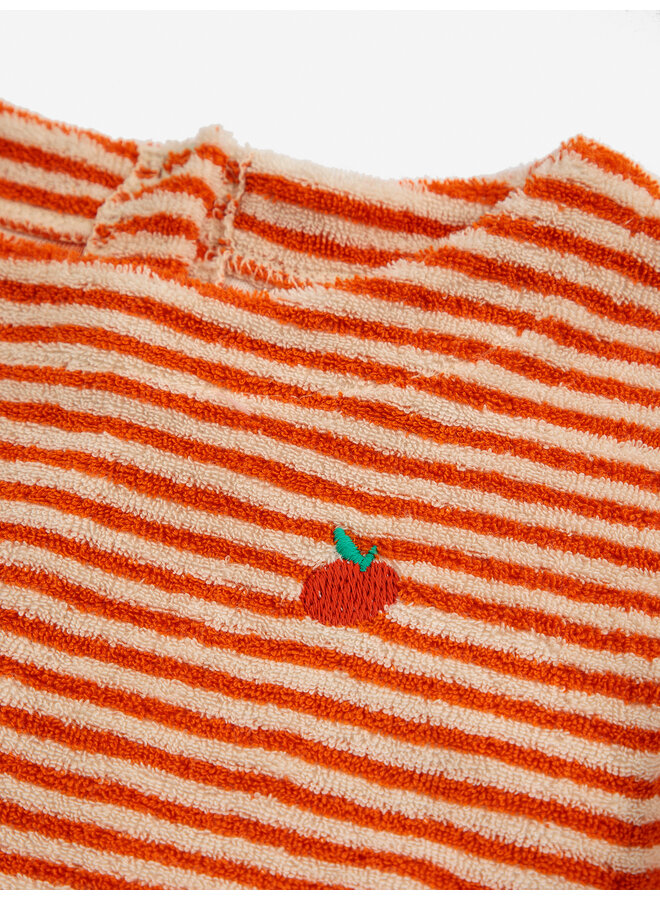 Bobo choses | orange stripes terry dress