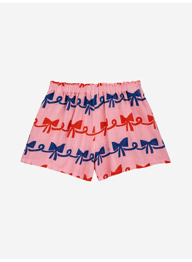 Bobo choses | ribbon bow all over woven shorts