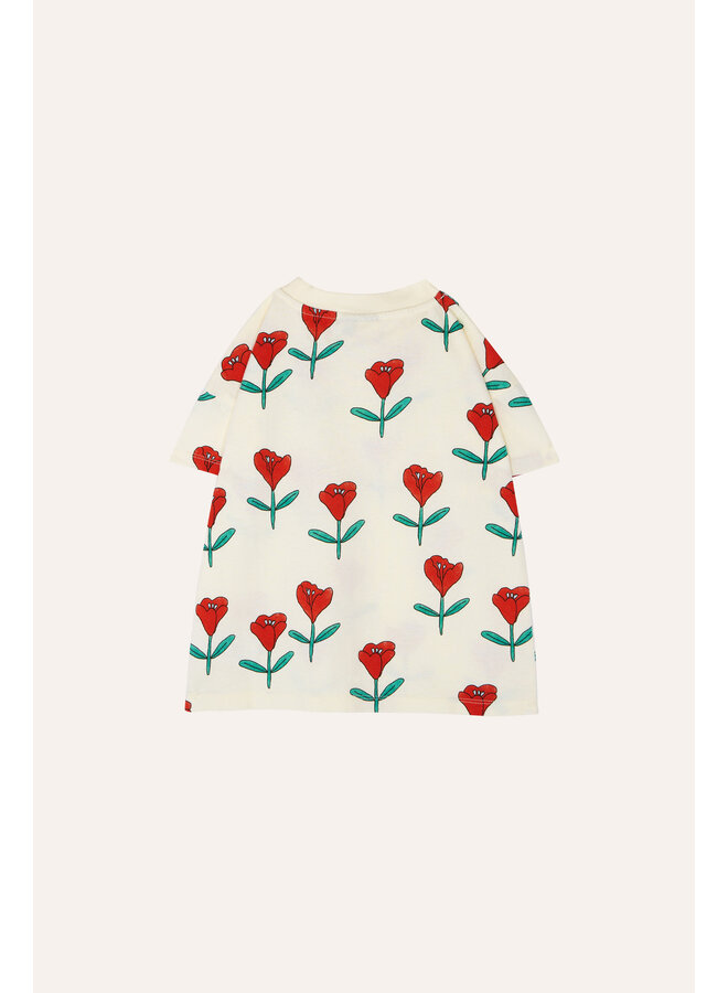 The Campamento | tulips allover kids tshirt | ecru