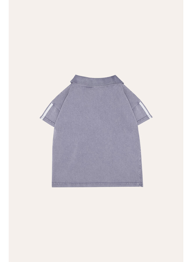 The Campamento | blue washed kids polo | blue