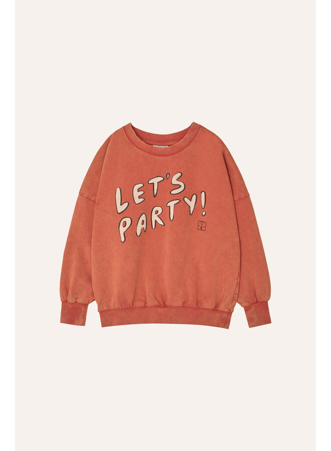 The Campamento | lets party oversized kids sweatshirt | red
