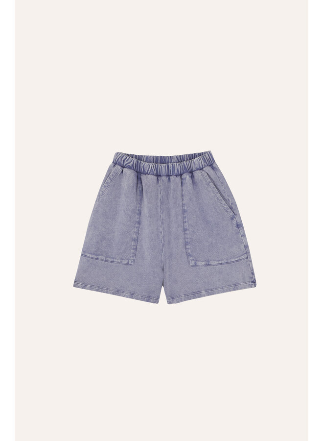 The Campamento | blue washed kids shorts | blue