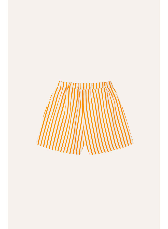 The Campamento | orange stripes kids shorts | orange