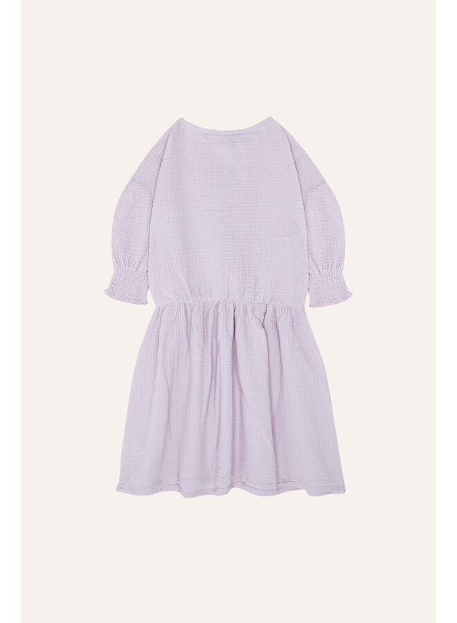 The Campamento | flowers embroidery kids dress | lilac