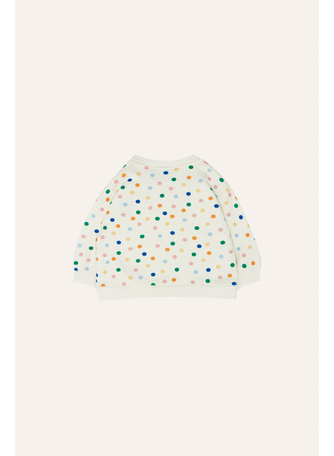 The Campamento | dots allover baby sweatshirt | ecru