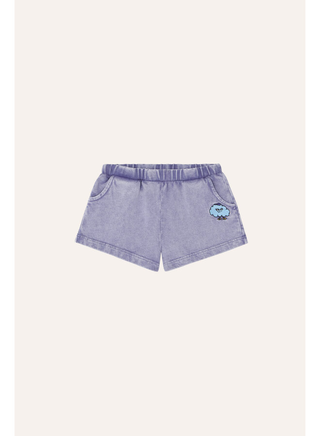 The Campamento | blue washed baby shorts | blue