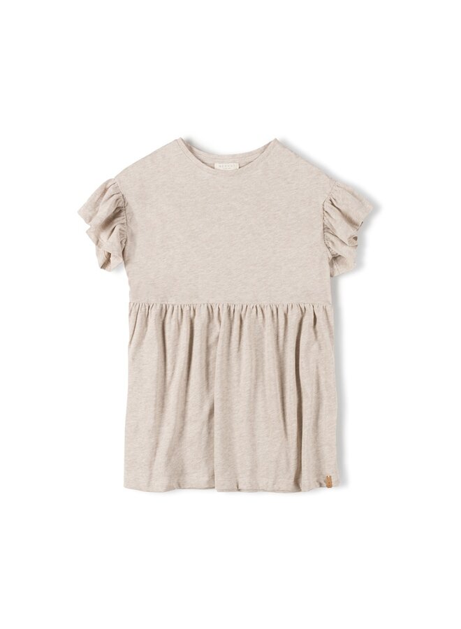 Nixnut | frill dress | beige