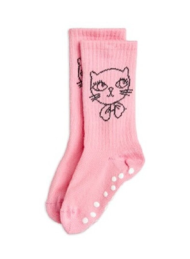 Mini Rodini | cathletes antislip 1-pack socks | pink