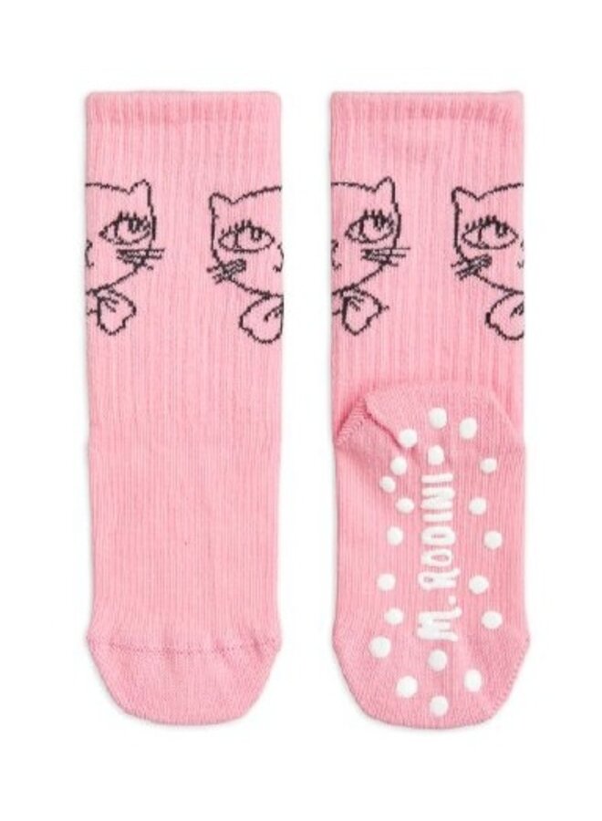 Mini Rodini | cathletes antislip 1-pack socks | pink