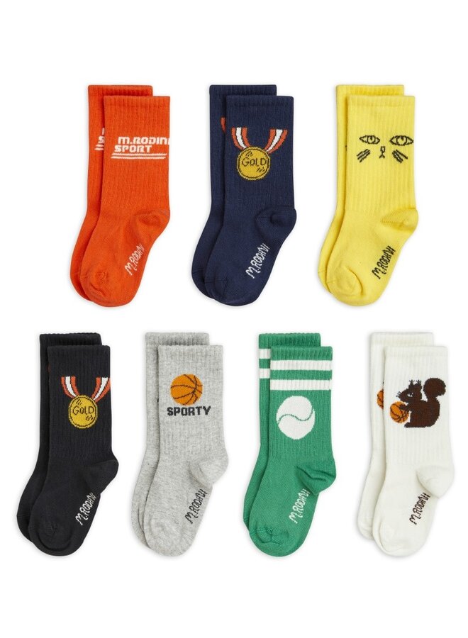 Mini Rodini | sporty 7-pack socks | multi