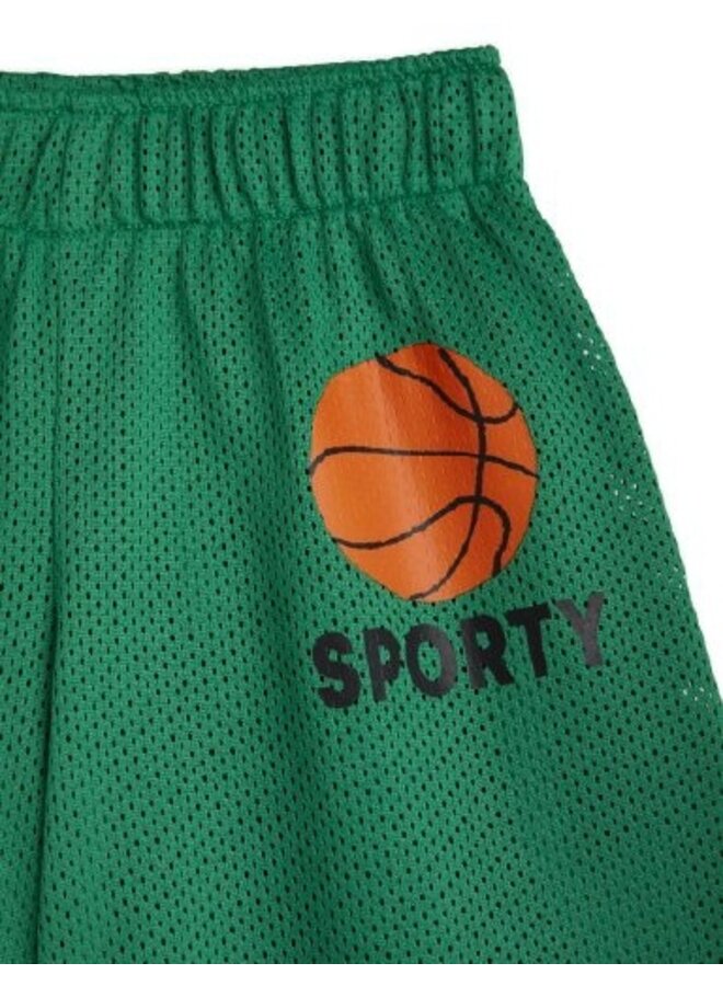 Mini Rodini | basket mesh sp shorts | green