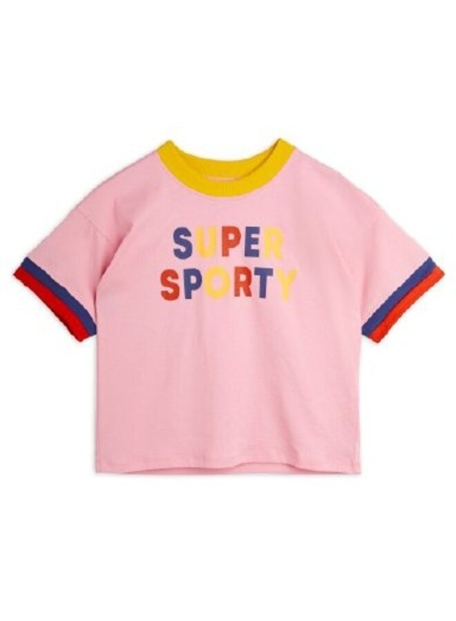 Mini Rodini | super sporty sp ss tee | pink