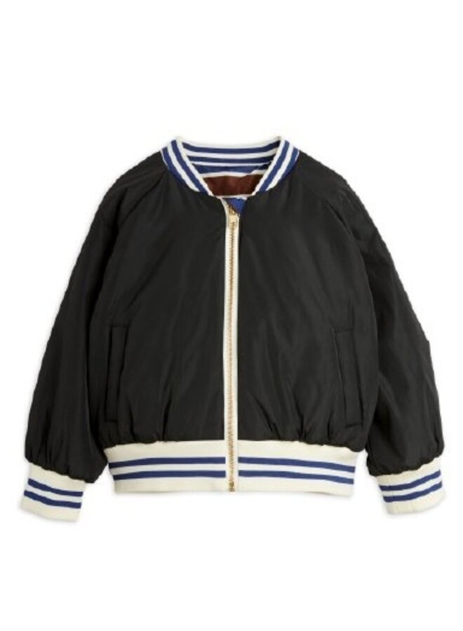 Mini Rodini | stripe reversible baseball jacket | multi