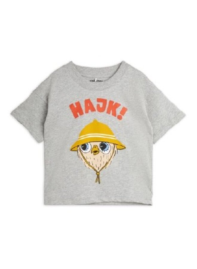 Mini Rodini | hike sp ss tee | grey melange