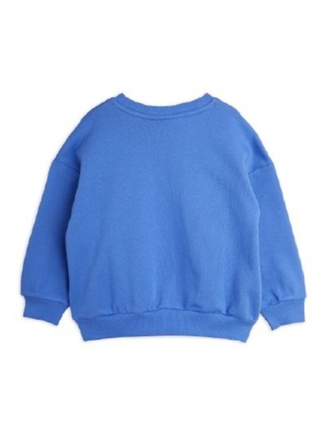 Mini Rodini | squirrel chenille emb sweatshirt | blue