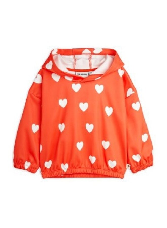 Mini Rodini | hearts wct hoodie | red