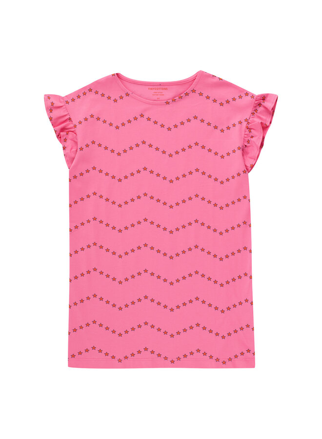 Tinycottons | zigzag dress | dark pink