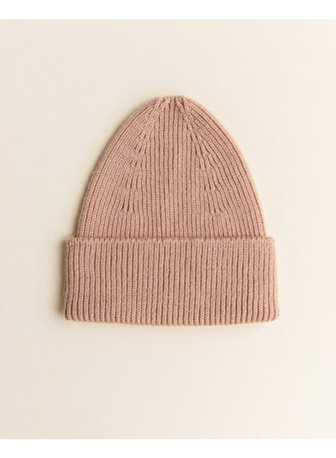 Hvid | beanie fonzie newborn | rose