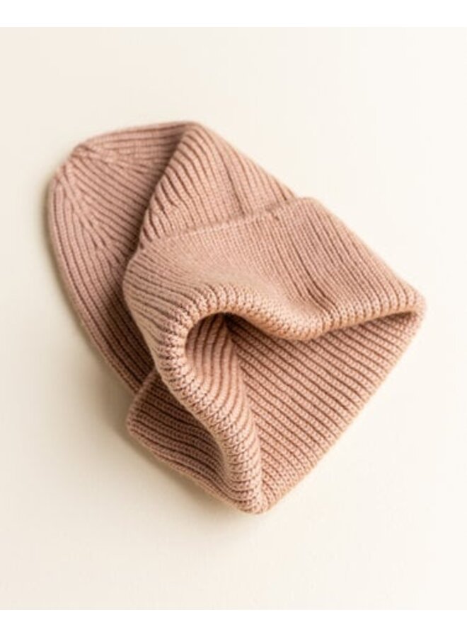 Hvid | beanie fonzie newborn | rose