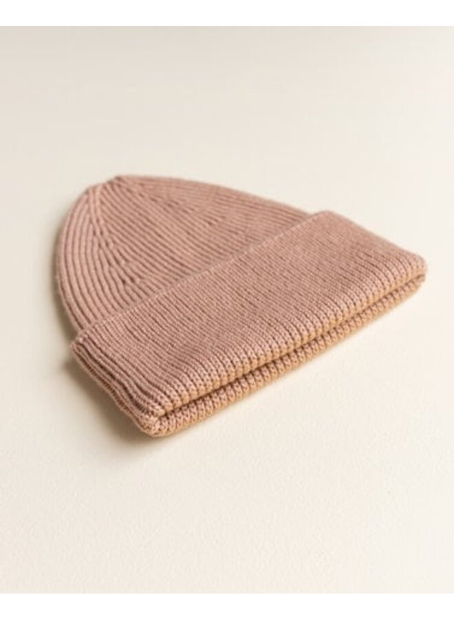 Hvid | beanie fonzie newborn | rose