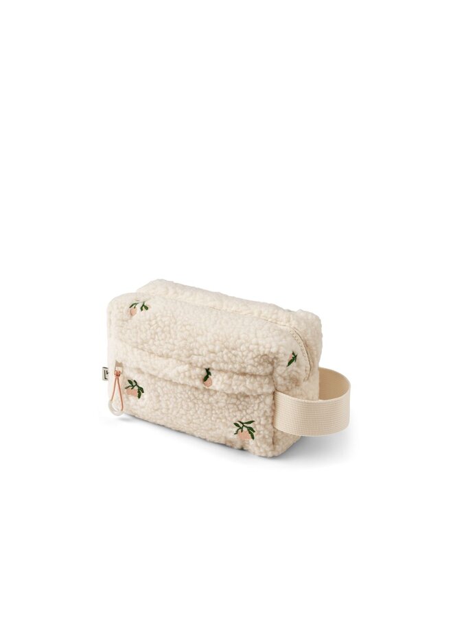 Liewood | trine pile embroidery organizer bag |  peach / sandy embroidery