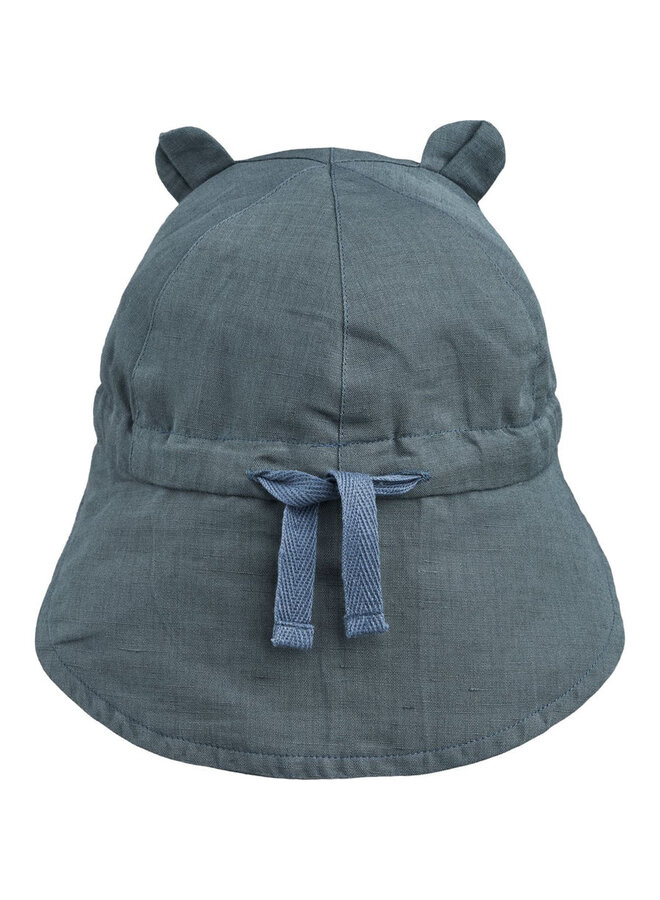 Liewood | gorm linen sun hat | whale blue