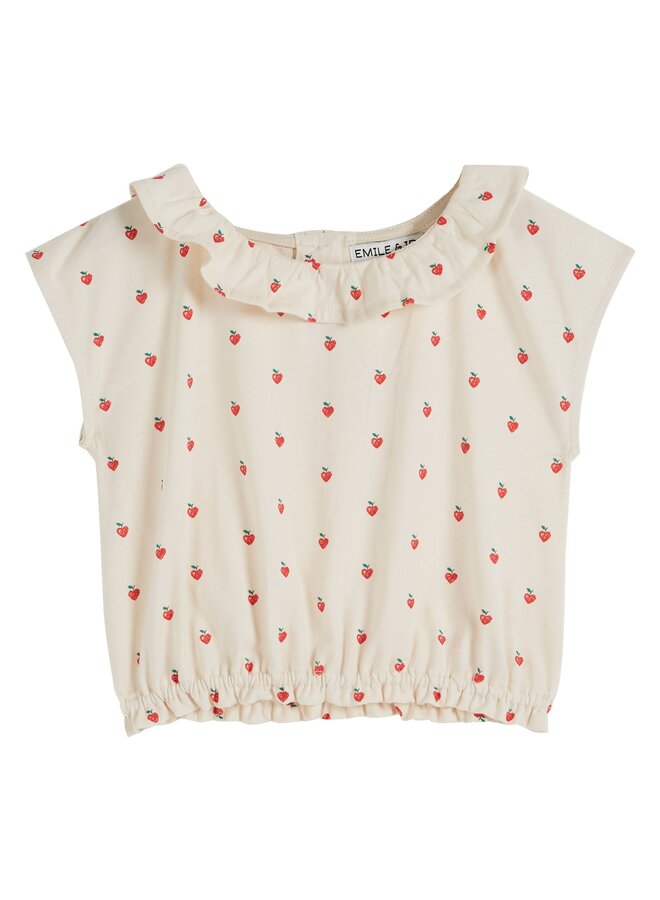 Emile et ida | tee shirt yersey imprime | petit coeur rouge