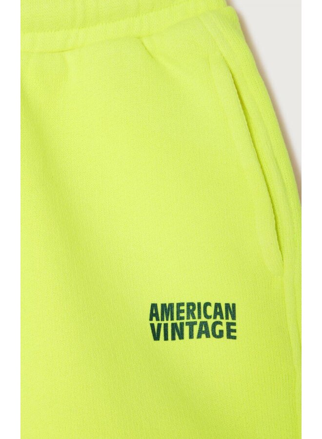 American Vintage | izubird | shorts | jaune fluo