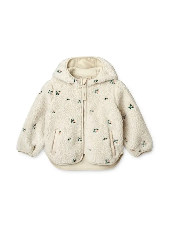 Liewood | mara pile embroidery jacket with ears | peach / sandy