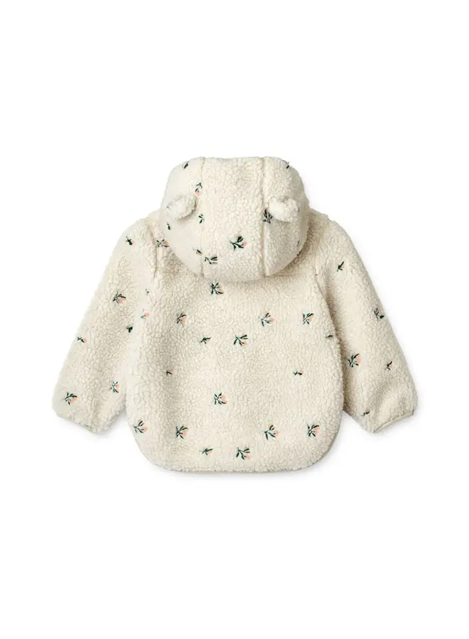 Liewood | mara pile embroidery jacket with ears | peach / sandy