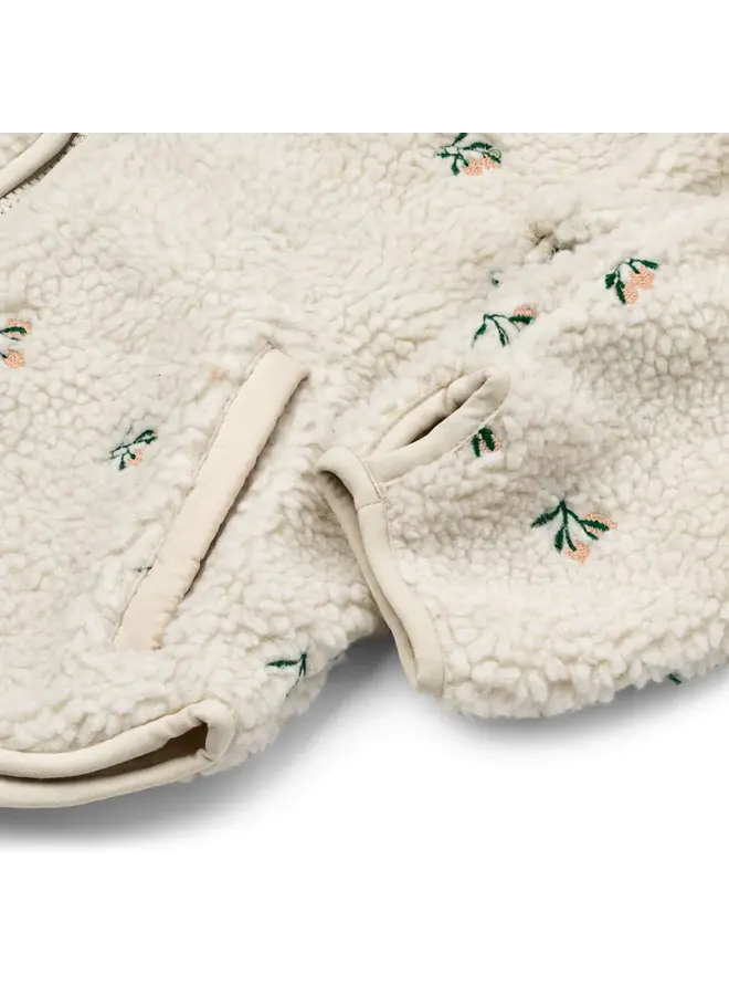 Liewood | mara pile embroidery jacket with ears | peach / sandy