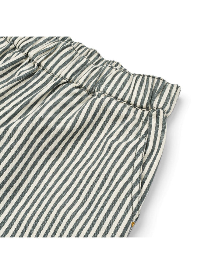 Liewood | harald stripe pants | y/d stripe whale blue / creme de la creme