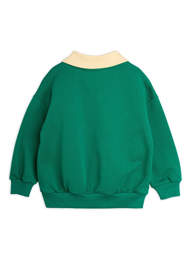 Mini Rodini | tennis application collar sweatshirt | green