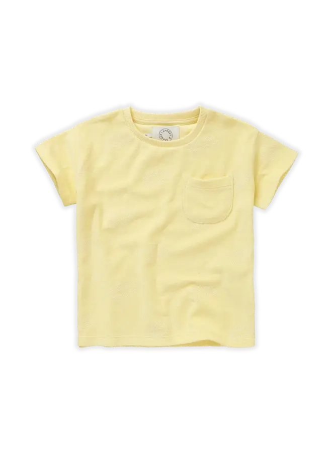 Sproet & Sprout | t-shirt pocket yellow mellow print | mellow yellow