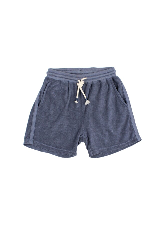 Buho | terry shorts | blue stone