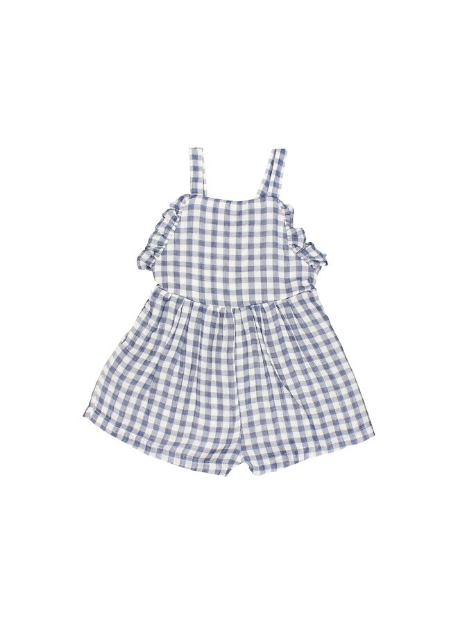 Buho | gingham jumsuit | blue stone