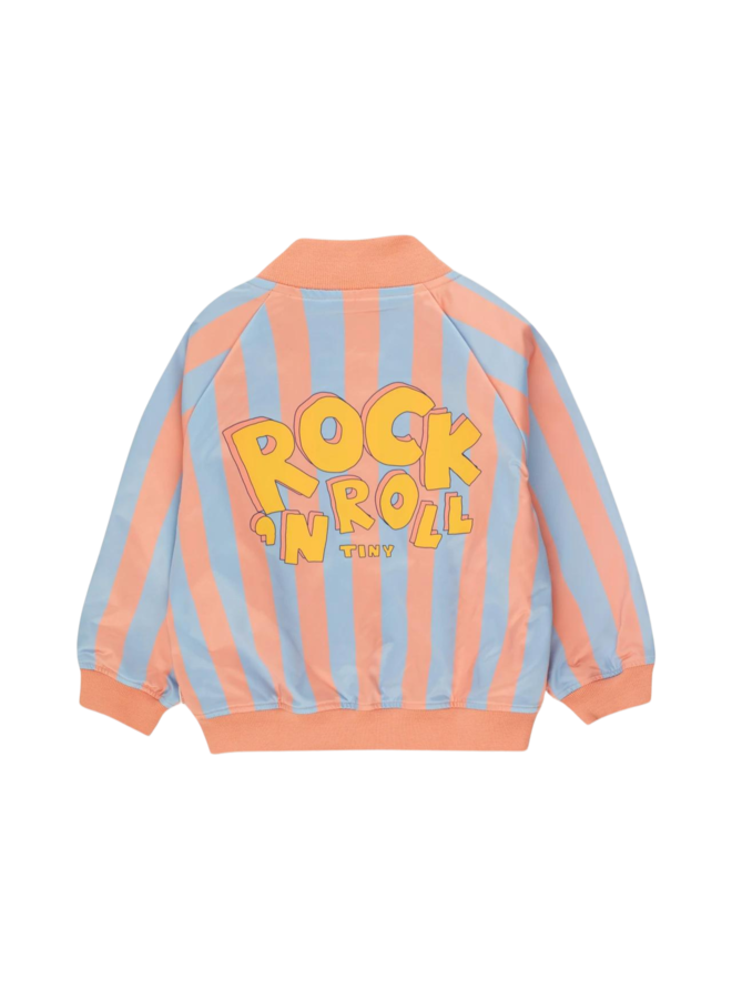 Tinycottons | tiny rock'n'roll bomber jacket | blue-grey/papaya