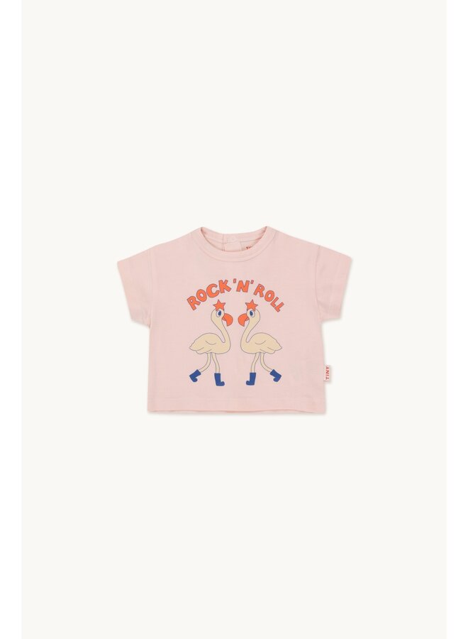 Tinycottons | flamingos baby tee | pastel pink