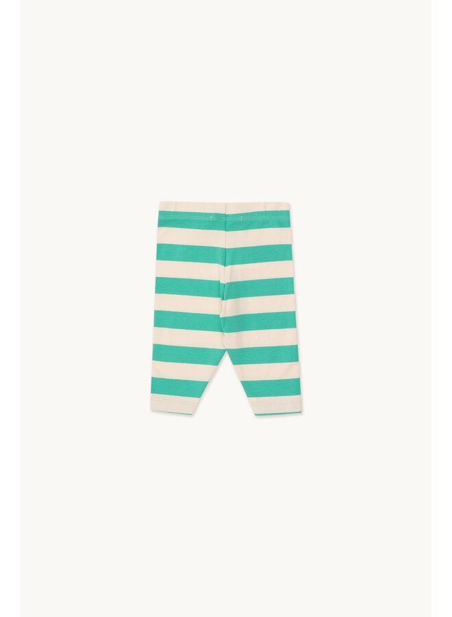 Tinycottons | stripes baby pant | light cream/emerald