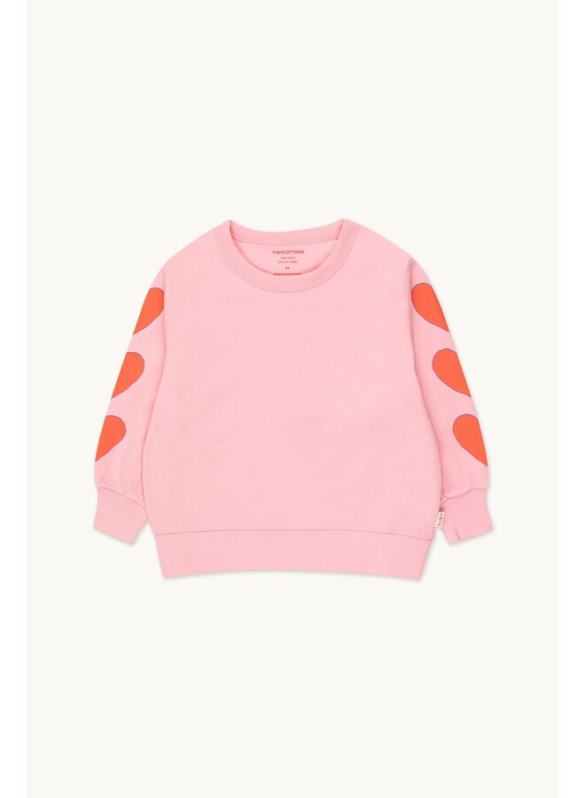 Tinycottons | hearts sweatshirt | rose pink