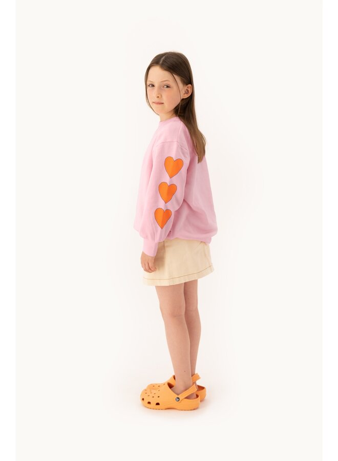 Tinycottons | hearts sweatshirt | rose pink
