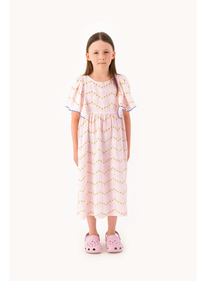 Tinycottons | zigzag dress | pastel pink