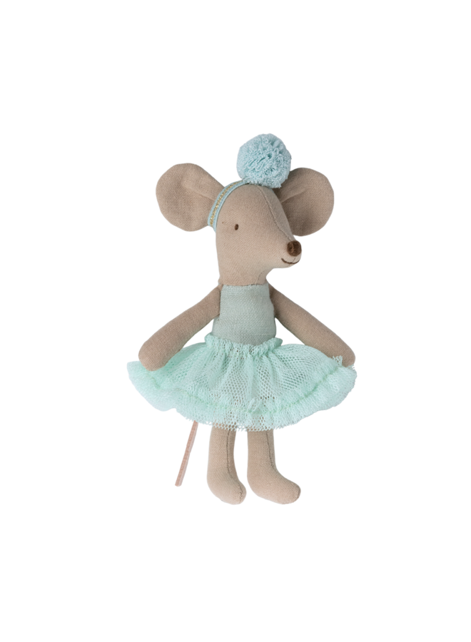 Maileg | ballerina mouse | little sister | light mint