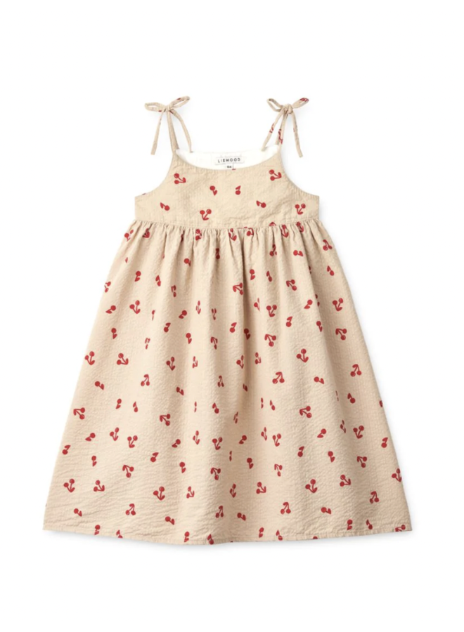 Liewood | eli printed dress | cherries/apple blossom