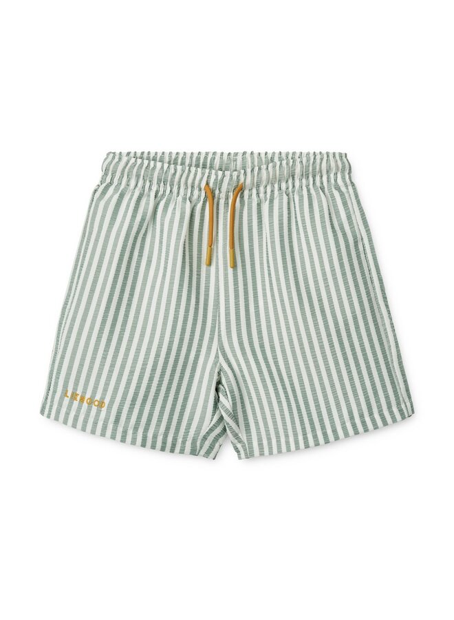 Liewood | duke stripe boat shorts | peppermint / crisp white