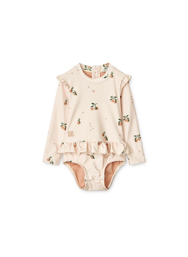Liewood | sille baby printed swimsuit | peach/sea shell