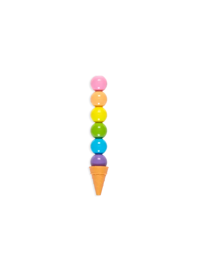Ooly | rainbow scoops stacking erasable crayons