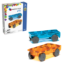 Magna-Tiles | cars | 2 stuks uitbreidingsset | blauw en oranje