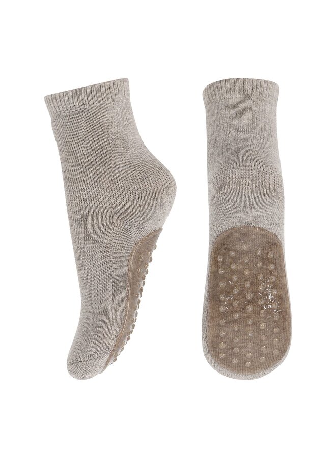 MP Denmark | cotton socks - anti-slip | light brown melange