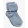 MP Denmark | cotton rib baby socks | dusty blue